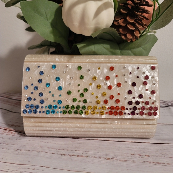 Crystal Embellished Party Clutch KURT GEIGER LONDON - Picture 6 of 13
